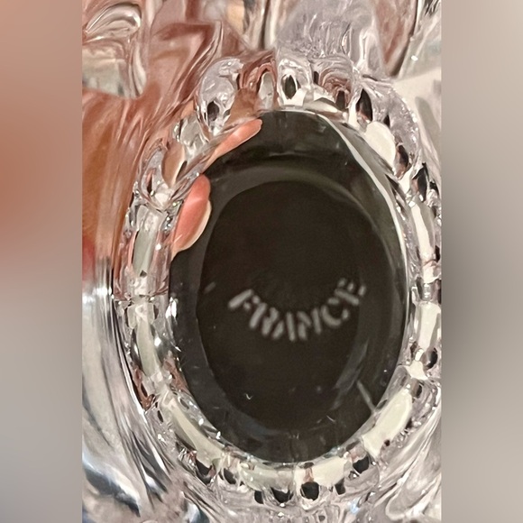 MCM Art Vannes Crystal Art Glass Bowl Elegant Trinket Dish Vintage 1950s France - Picture 14 of 14